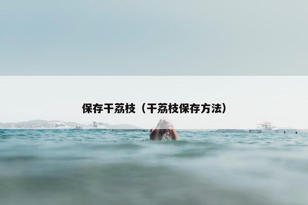 保存干荔枝（干荔枝保存方法）