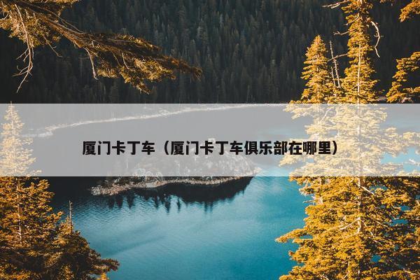 厦门卡丁车（厦门卡丁车俱乐部在哪里）