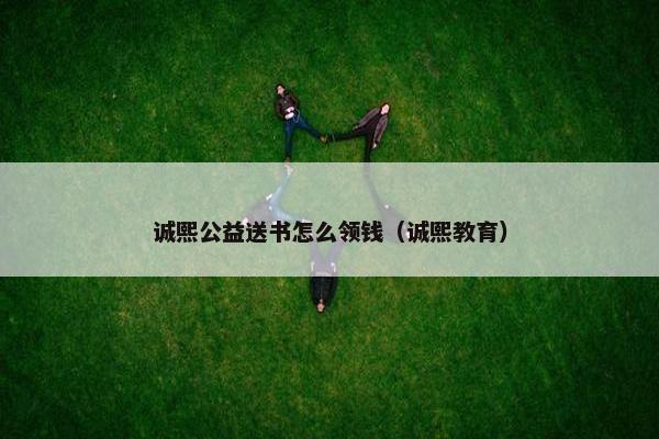 诚熙公益送书怎么领钱（诚熙教育）