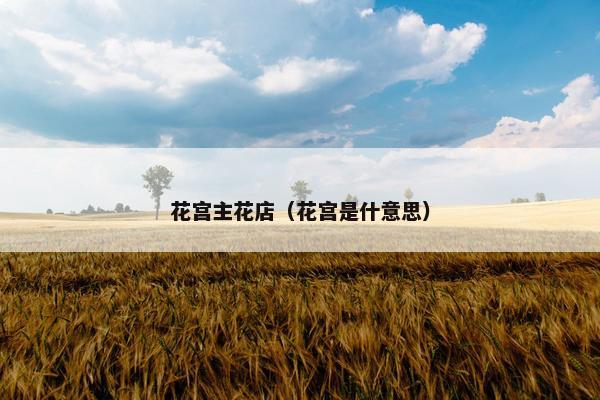 花宫主花店（花宫是什意思）