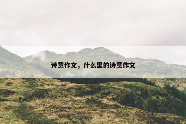 诗意作文，什么里的诗意作文
