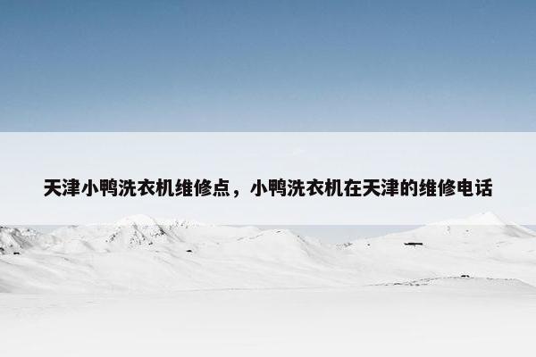 天津小鸭洗衣机维修点，小鸭洗衣机在天津的维修电话