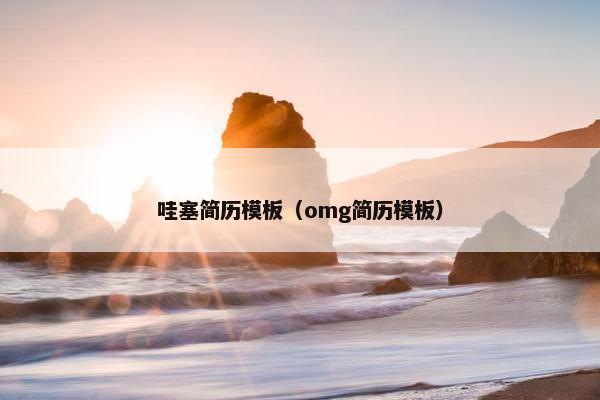 哇塞简历模板（omg简历模板）