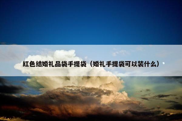 红色结婚礼品袋手提袋（婚礼手提袋可以装什么）