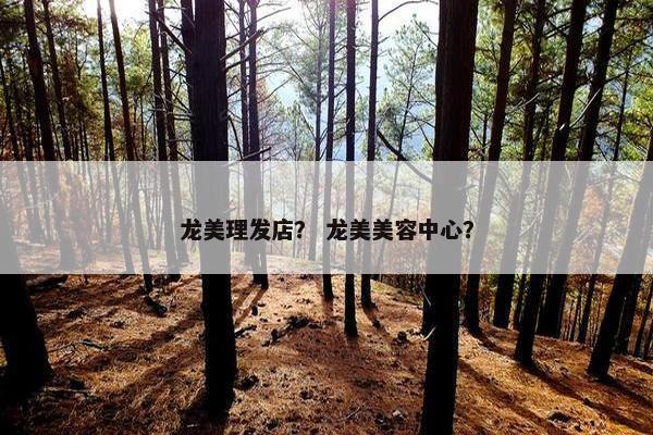 龙美理发店？ 龙美美容中心？