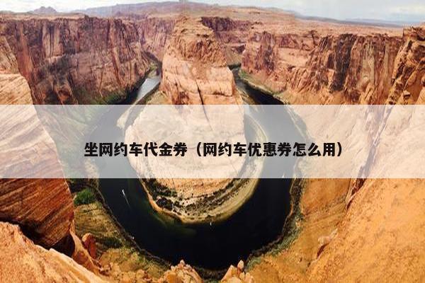 坐网约车代金券（网约车优惠券怎么用）