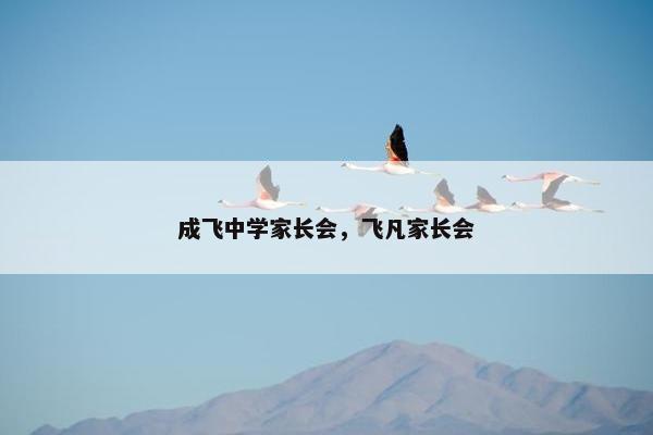 成飞中学家长会，飞凡家长会