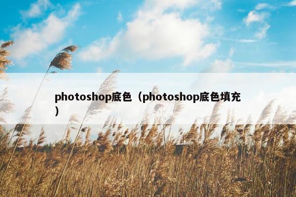 photoshop底色（photoshop底色填充）