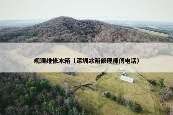 观澜维修冰箱（深圳冰箱修理师傅电话）