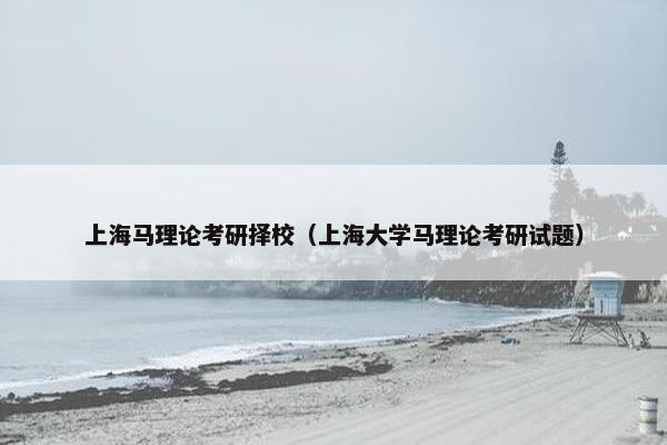 上海马理论考研择校（上海大学马理论考研试题）