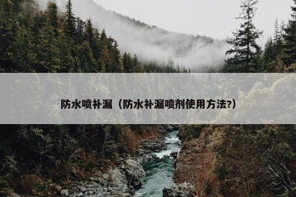 防水喷补漏（防水补漏喷剂使用方法?）