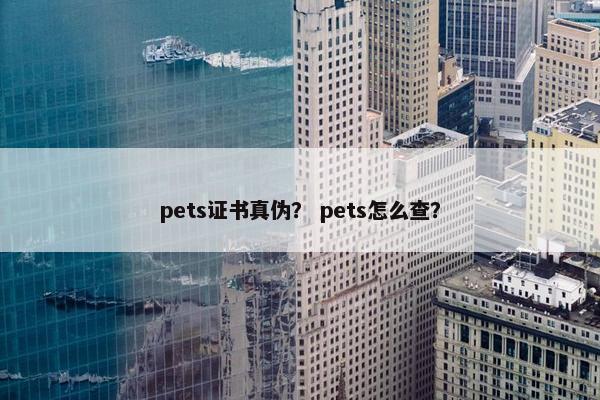 pets证书真伪？ pets怎么查？