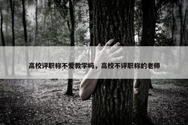 高校评职称不爱教学吗,高校不评职称的老师 高校评职称不爱教学吗,高校不评职称的老师