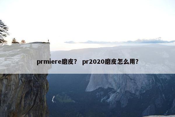 prmiere磨皮？ pr2020磨皮怎么用？