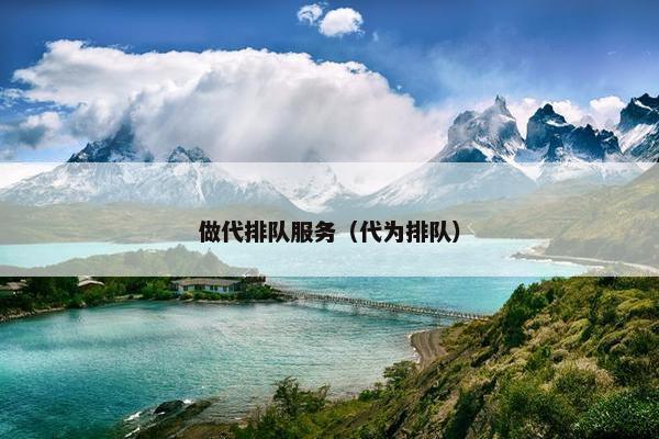 做代排队服务（代为排队）
