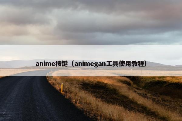 anime按键(animegan工具使用教程) anime按键(animegan工具使用教程)