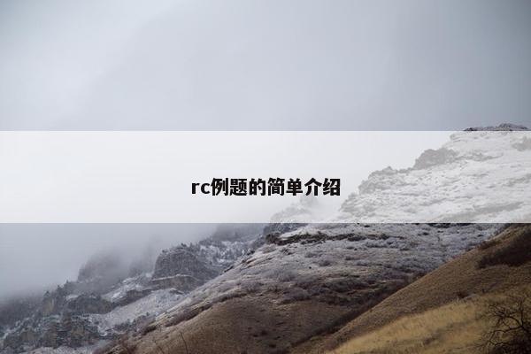 rc例题的简单介绍