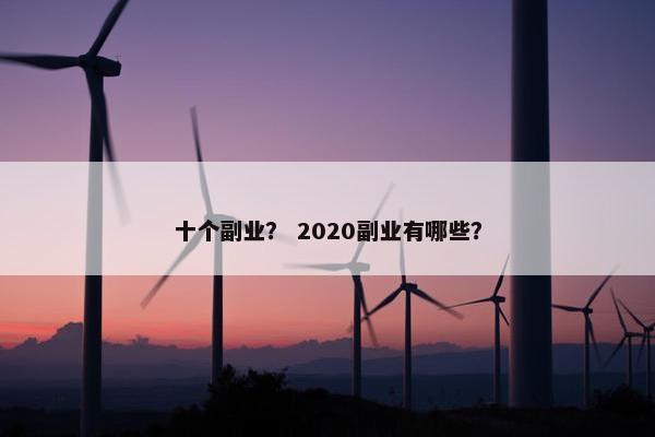 十个副业？ 2020副业有哪些？