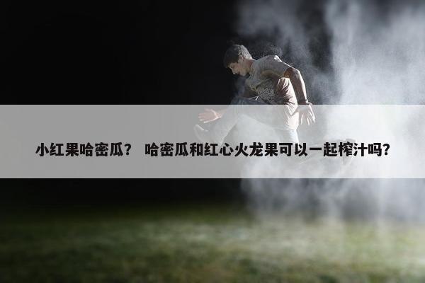 小红果哈密瓜？ 哈密瓜和红心火龙果可以一起榨汁吗？