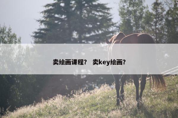 卖绘画课程？ 卖key绘画？