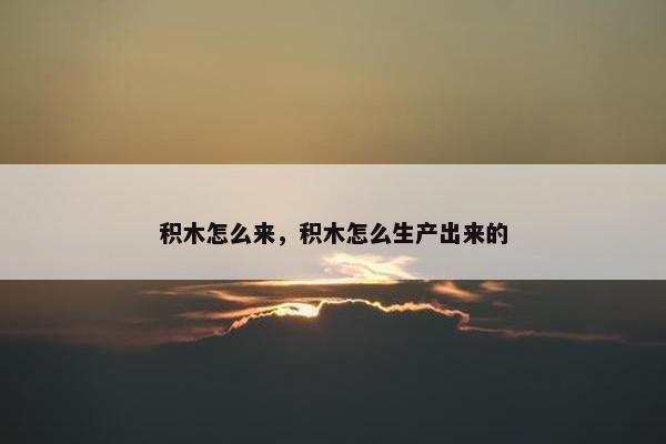 积木怎么来，积木怎么生产出来的