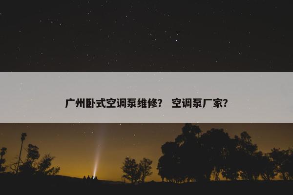 广州卧式空调泵维修？ 空调泵厂家？