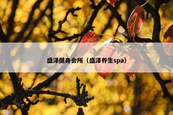 盛泽健身会所（盛泽养生spa）