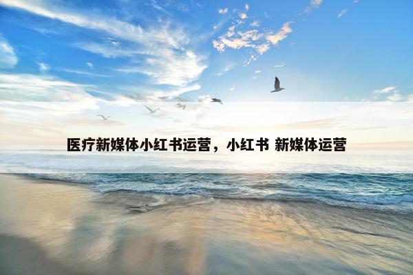 医疗新媒体小红书运营，小红书 新媒体运营