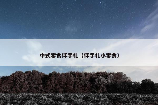中式零食伴手礼（伴手礼小零食）