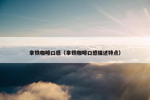 拿铁咖啡口感（拿铁咖啡口感描述特点）