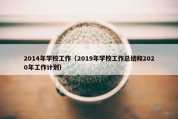 2014年学校工作（2019年学校工作总结和2020年工作计划）