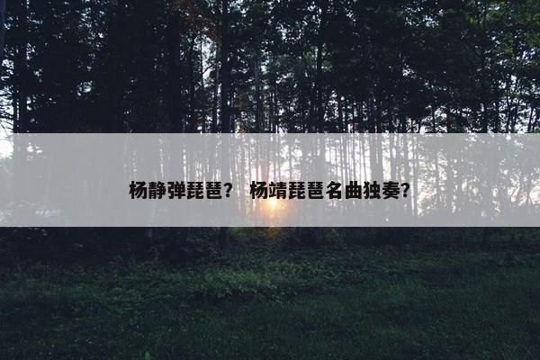杨静弹琵琶? 杨靖琵琶名曲独奏? 杨静弹琵琶? 杨靖琵琶名曲独奏?