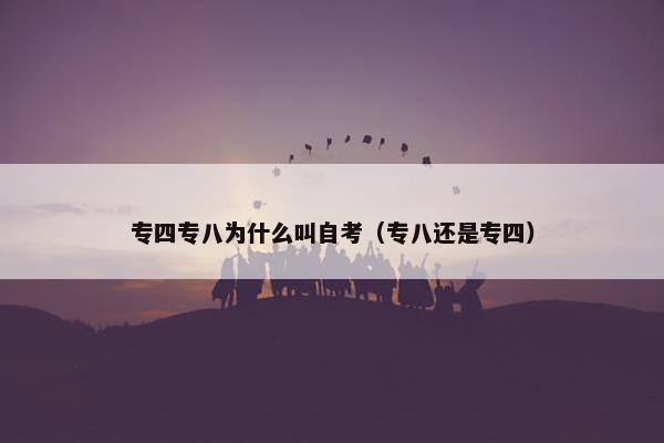 专四专八为什么叫自考（专八还是专四）