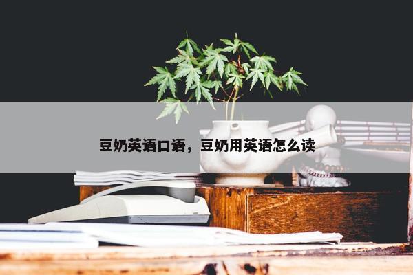 豆奶英语口语，豆奶用英语怎么读