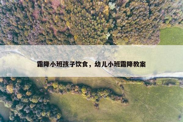 霜降小班孩子饮食，幼儿小班霜降教案