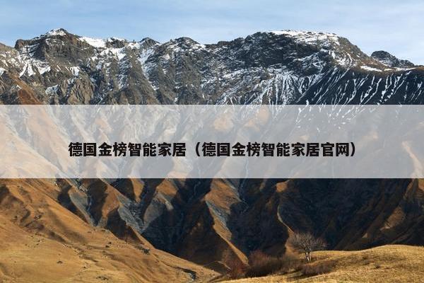 德国金榜智能家居（德国金榜智能家居官网）